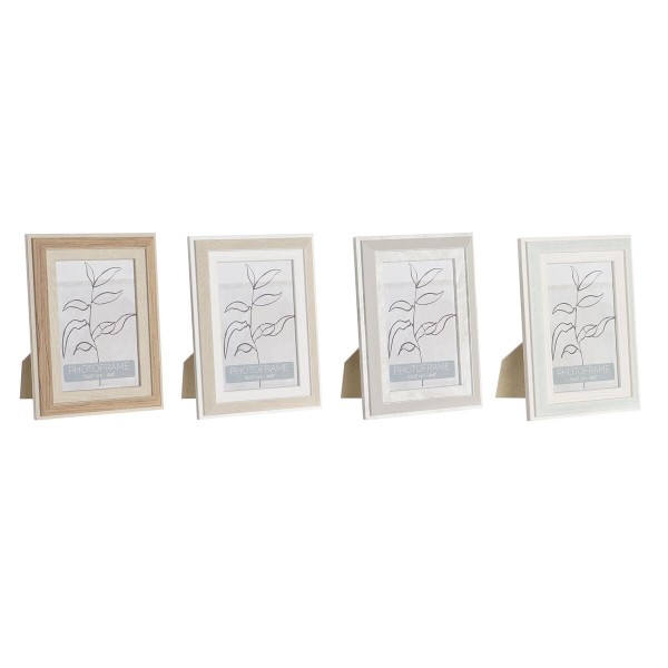 Κορνίζα DKD Home Decor Μπεζ Πράσινο PS Σκανδιναβικός (15 x 1,5 x 20 cm) (4 Μονάδες)