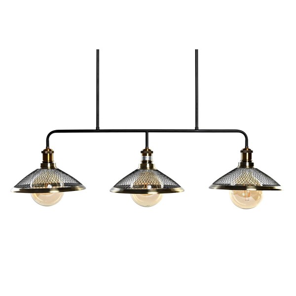 Φωτιστικό Οροφής DKD Home Decor 100 x 29 x 22 cm Μαύρο Χρυσό Μέταλλο 50 W
