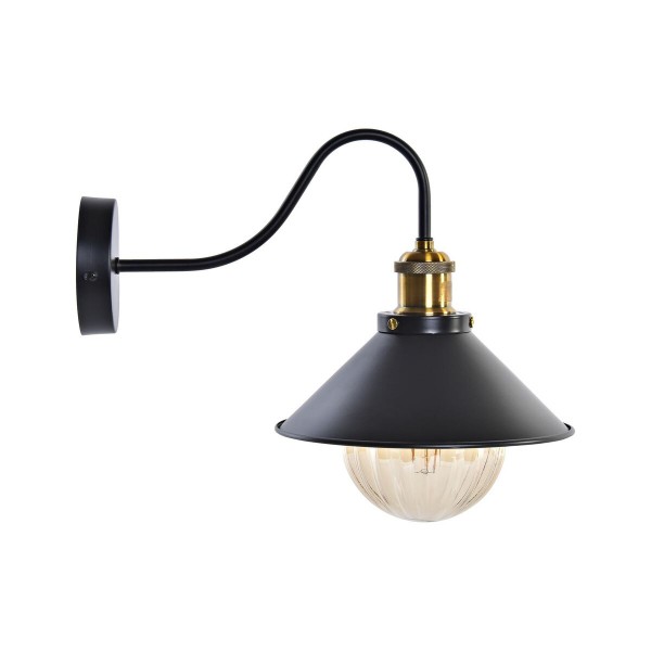 Φωτιστικό Τοίχου DKD Home Decor Μαύρο Χρυσό Μέταλλο 220 V 50 W (22 x 26 x 25 cm)