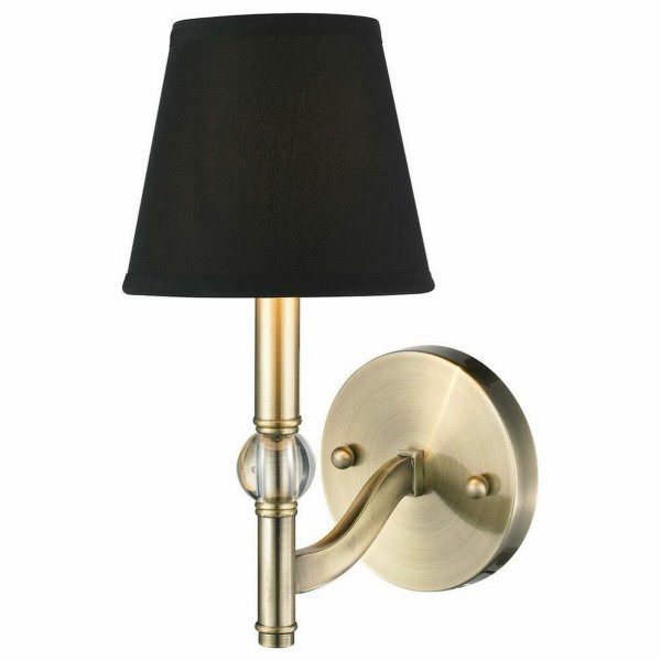 Φωτιστικό Τοίχου DKD Home Decor 25W Μαύρο Χρυσό Μέταλλο πολυεστέρας 220 V (15 x 23 x 31 cm)