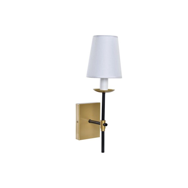 Φωτιστικό Τοίχου DKD Home Decor 25W Μαύρο Χρυσό Μέταλλο πολυεστέρας Λευκό 220 V (12 x 15 x 43 cm)