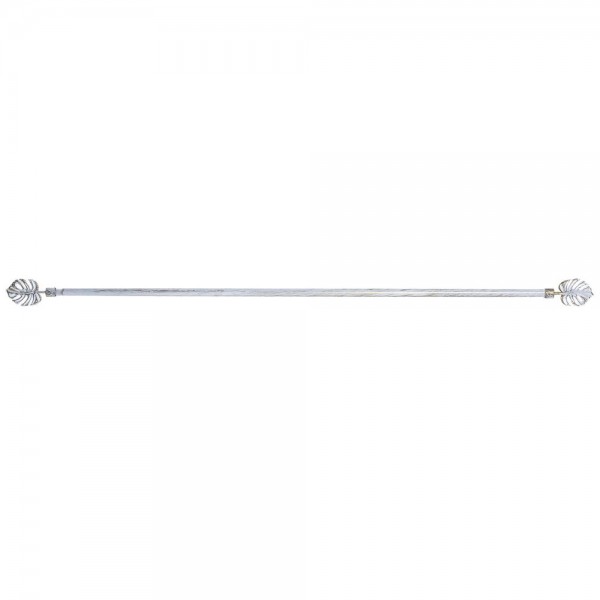 Κουρτινόξυλο DKD Home Decor Δυνατότητα επέκτασης Χρυσό Μέταλλο Λευκό Τροπικό Φύλλο φυτού (160 x 16 x 16 cm)