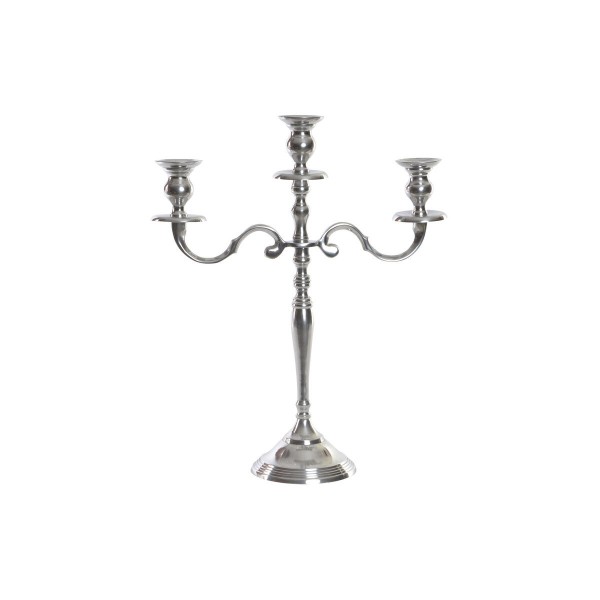 Πολύφωτο DKD Home Decor Ασημί Αλουμίνιο (34 x 12 x 41 cm) (3 Τεμάχια)