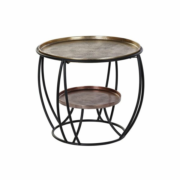 Βοηθητικό Τραπέζι DKD Home Decor Μαύρο Χρυσό Αλουμίνιο (62 x 62 x 51 cm)