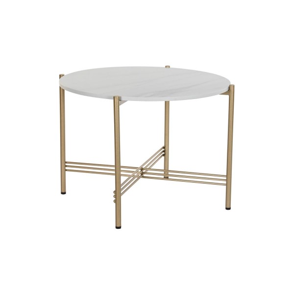 Βοηθητικό Τραπέζι DKD Home Decor Χρυσό Μέταλλο Μάρμαρο (65 x 65 x 45 cm)