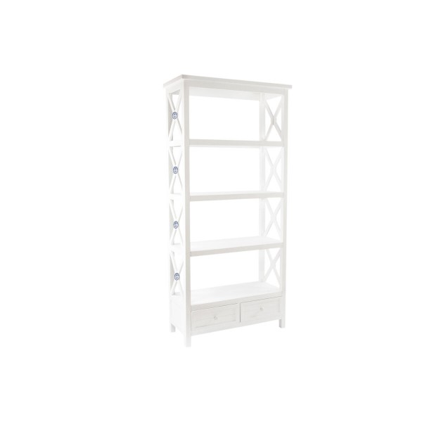 Ράφια DKD Home Decor Ξύλο Λευκό (90 x 38 x 191 cm)