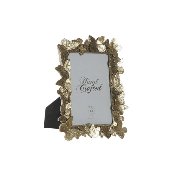 Κορνίζα DKD Home Decor Κρυστάλλινο Χρυσό Ρητίνη Πεταλούδες Shabby Chic (15,7 x 1,8 x 24,8 cm)