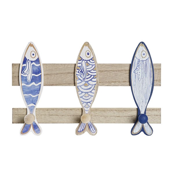 Κρεμάστρα τοίχου DKD Home Decor Ξύλο Σπείρες Μεσογείακός (24 x 4 x 15 cm)