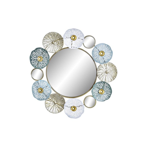 Τοίχο καθρέφτη DKD Home Decor Χρυσό Μέταλλο Μέντα (50 x 5 x 51 cm)