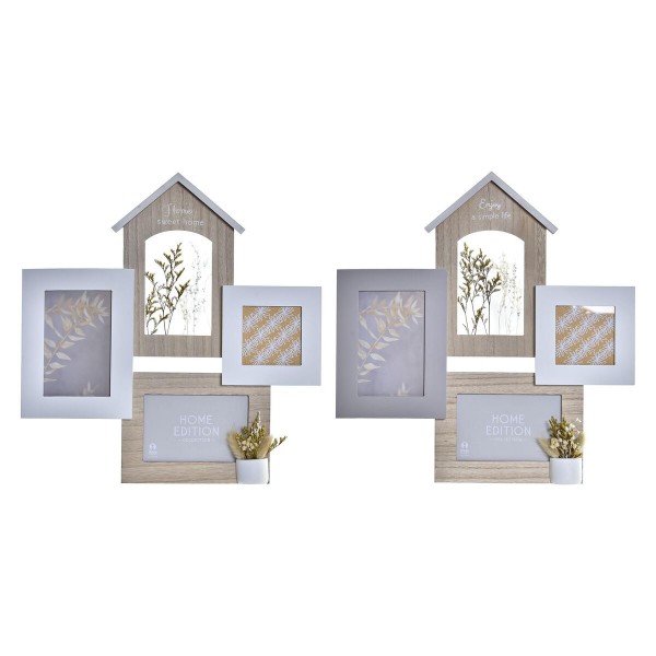 Κορνίζα DKD Home Decor Ξύλο Φυσικό Εγκαταστήστε (39 x 3 x 41 cm) (x2)