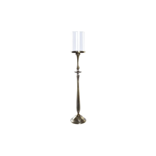Πολύφωτο DKD Home Decor Κρυστάλλινο Χρυσό Αλουμίνιο (13 x 13 x 71 cm)