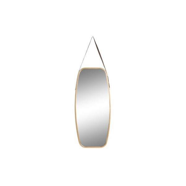 Τοίχο καθρέφτη DKD Home Decor Καθρέφτης Φυσικό Καφέ PU (45 x 1,5 x 132 cm)