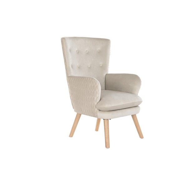 Κάθισμα DKD Home Decor Φυσικό Μπεζ Ξύλο πολυεστέρας (67 x 70 x 95 cm)