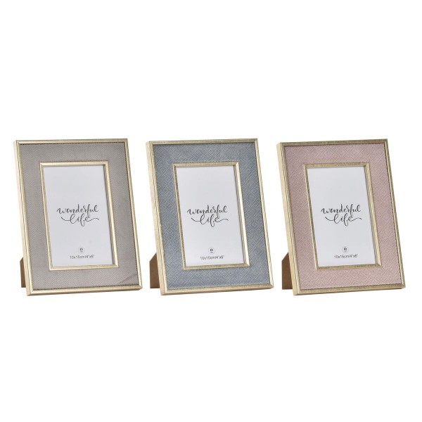 Κορνίζα DKD Home Decor Κρυστάλλινο Ξύλο MDF (16 x 2 x 21 cm) (3 Μονάδες)