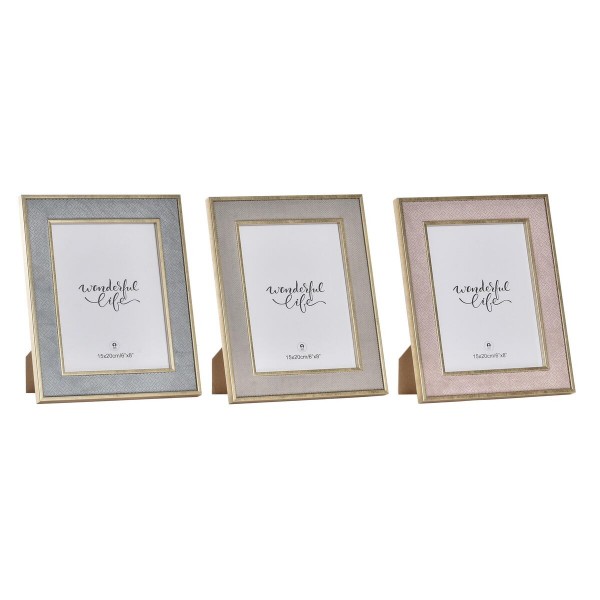 Κορνίζα DKD Home Decor Κρυστάλλινο Ξύλο MDF (21 x 2 x 26 cm) (3 Μονάδες)