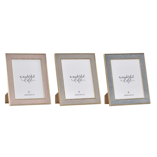 Κορνίζα DKD Home Decor Κρυστάλλινο Ξύλο MDF (26 x 2 x 31 cm) (3 Μονάδες)