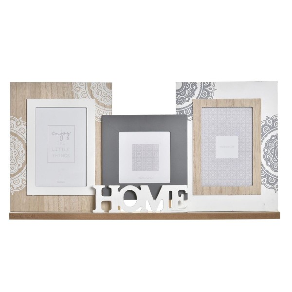 Κορνίζα DKD Home Decor Home Ξύλο Mandala Κρυστάλλινο Φυσικό Ξύλο MDF (48 x 6 x 24,5 cm)