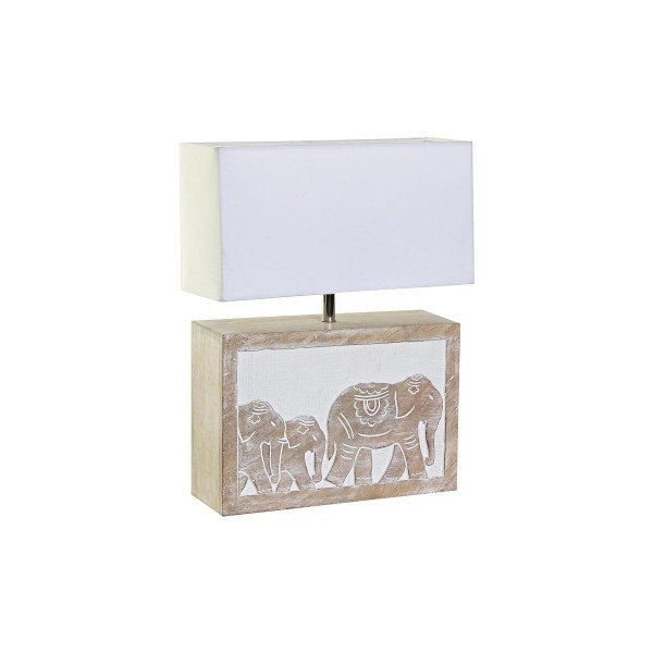 Επιτραπέζιο Φωτιστικό DKD Home Decor Καφέ Λευκό 220 V 50 W Ινδός (33 x 12 x 41 cm)