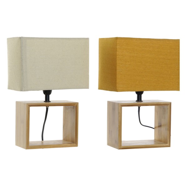 Επιτραπέζιο Φωτιστικό DKD Home Decor 25W Φυσικό Μπεζ Πορτοκαλί 220 V (19 x 12,5 x 28 cm) (19 x 12 x 28 cm) (x2)