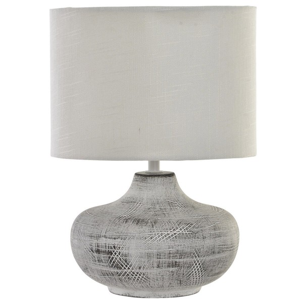 Επιτραπέζιο Φωτιστικό DKD Home Decor 40W Γκρι Λευκό 230 V 40 W (x2) (22 x 22 x 31 cm)