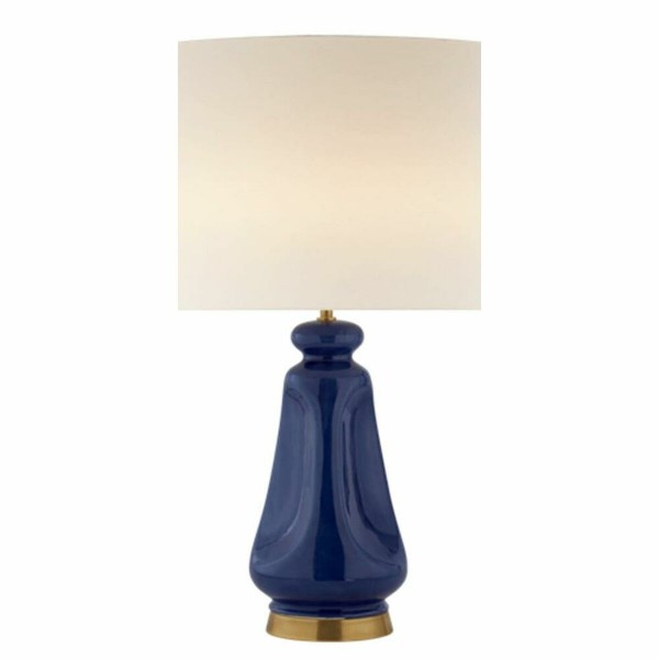 Επιτραπέζιο Φωτιστικό DKD Home Decor Πορσελάνη Μπεζ πολυεστέρας Ναυτικό Μπλε Σύγχρονη (35 x 35 x 64 cm)
