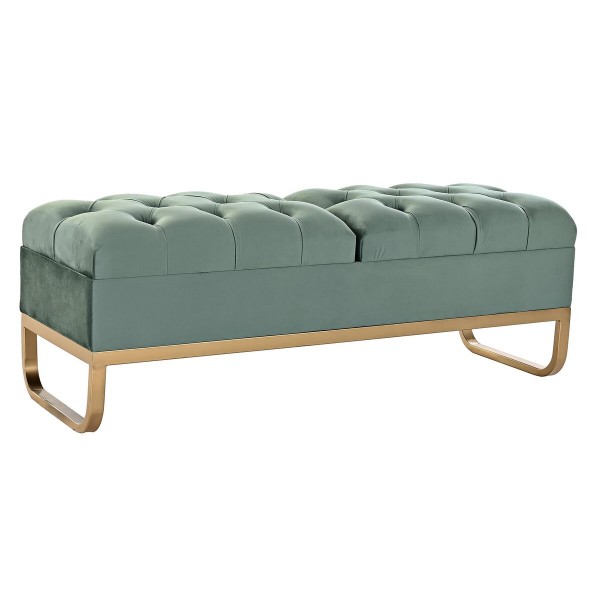 Σκαμπό DKD Home Decor   Χρυσό Μέταλλο πολυεστέρας Πράσινο (120 x 40 x 44 cm)