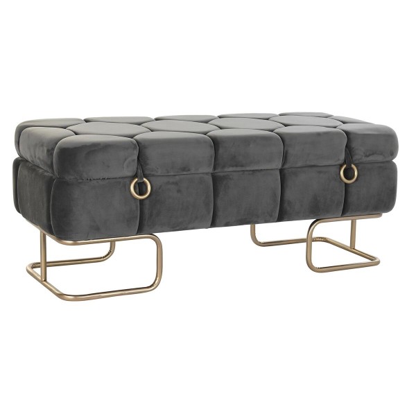 Σκαμπό DKD Home Decor   Γκρι Μέταλλο πολυεστέρας (125 x 46 x 50 cm)