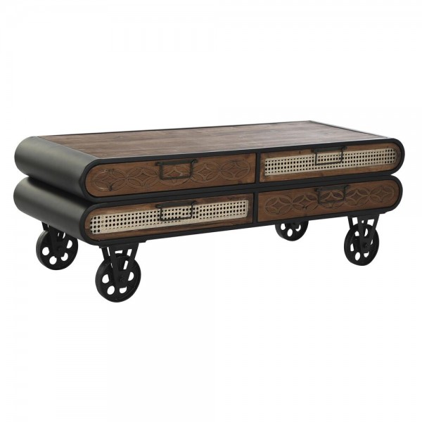 Τραπεζάκι Καφέ DKD Home Decor Έλατο Μέταλλο (120,5 x 41,5 x 40,5 cm)