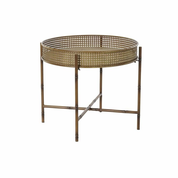 Βοηθητικό Τραπέζι DKD Home Decor Φυσικό Μέταλλο (59 x 59 x 50 cm)