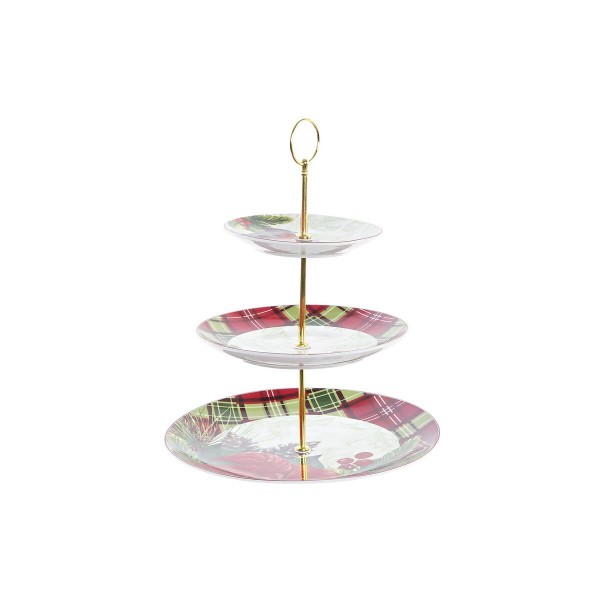 Μπολ για Φρούτα DKD Home Decor 3-ιστορία περίπτερο (27 x 27 x 35 cm)