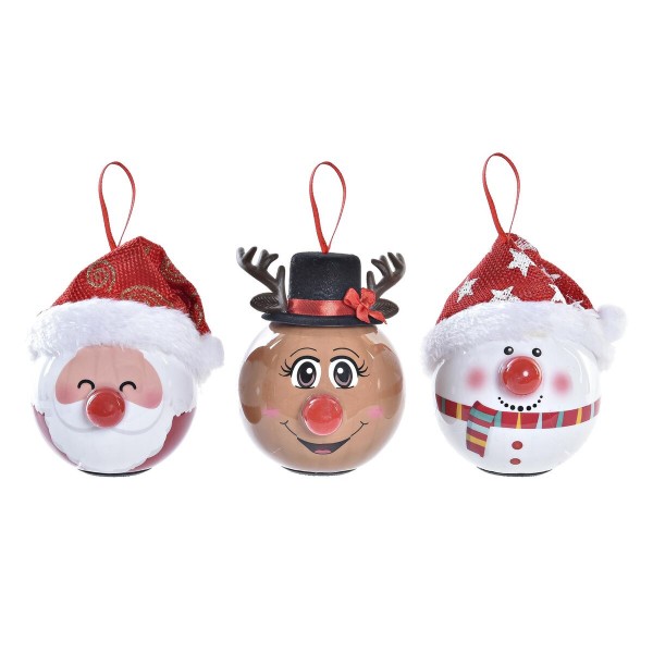 Χριστουγεννιάτικη μπάλα DKD Home Decor Πολύχρωμο PVC (3 Μονάδες)