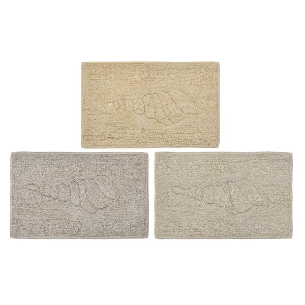 Χαλάκι μπάνιου DKD Home Decor Μπεζ Καφέ βαμβάκι Ανοιχτό καφέ (60 x 40 x 1 cm) (3 Μονάδες)