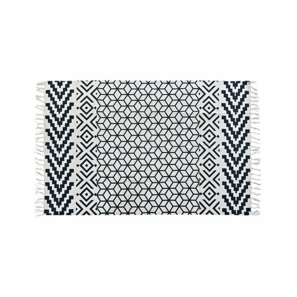 Χαλί DKD Home Decor Λευκό Ναυτικό Μπλε (120 x 180 x 1 cm)
