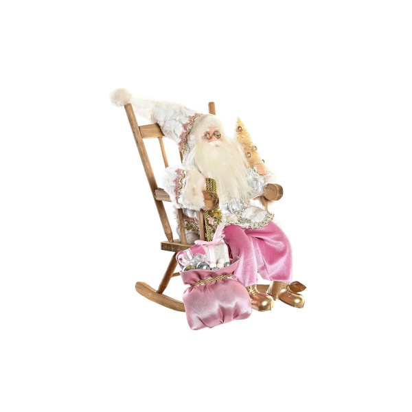Διακοσμητική Φιγούρα DKD Home Decor Χριστουγεννιάτικο στεφάνι Άη Βασίλης Ξύλο πολυεστέρας (23 x 25 x 35 cm)