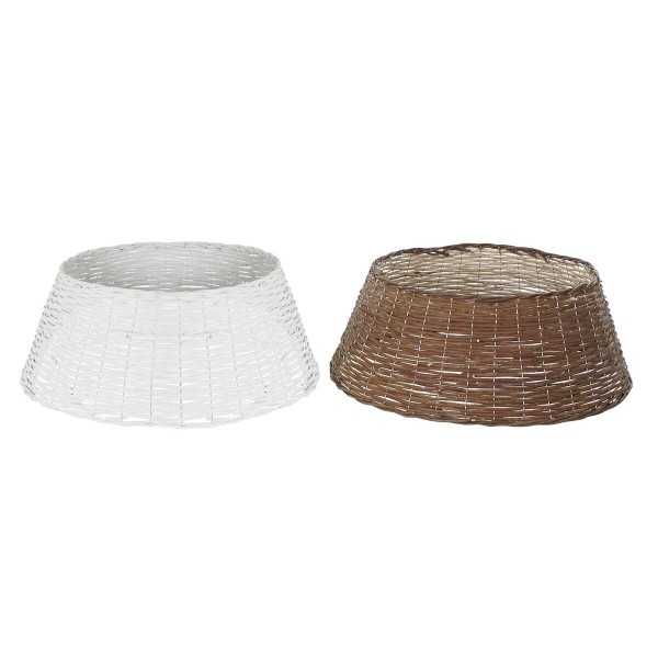 Χριστουγεννιάτικο δέντρο φούστα DKD Home Decor λυγαριά (72 x 72 x 27 cm) (x2)