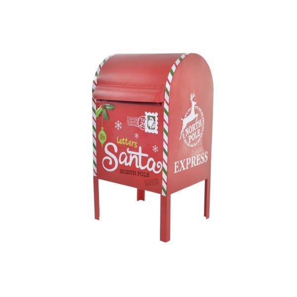 Γραμματοκιβώτιο DKD Home Decor Κόκκινο Μέταλλο Λευκό (29 x 24 x 52 cm)