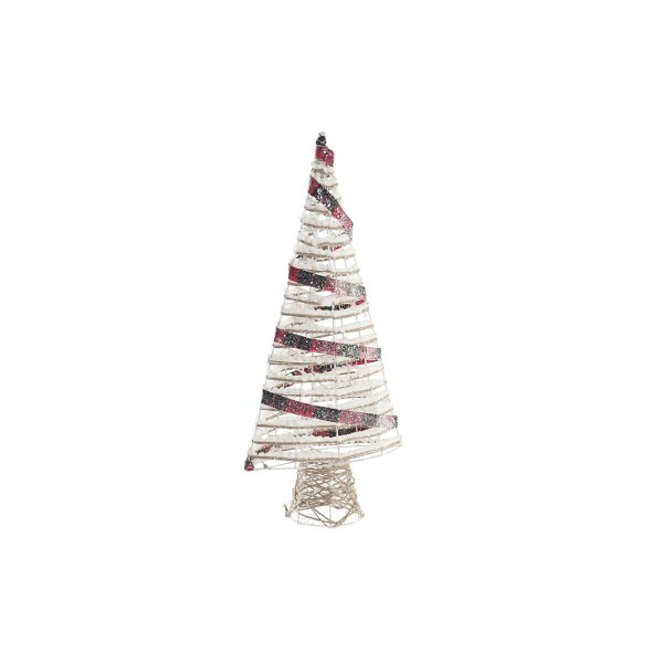 Χριστουγεννιάτικο δέντρο DKD Home Decor Φυσικό Κόκκινο Μαύρο Λευκό ρατάν (29 x 12 x 60 cm)
