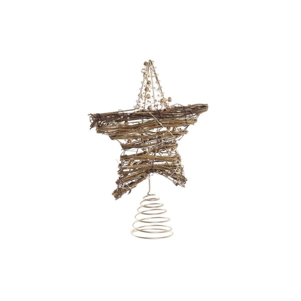 Χριστούγεννα DKD Home Decor Φυσικό Χρυσό ίνα (20 x 5 x 25 cm)