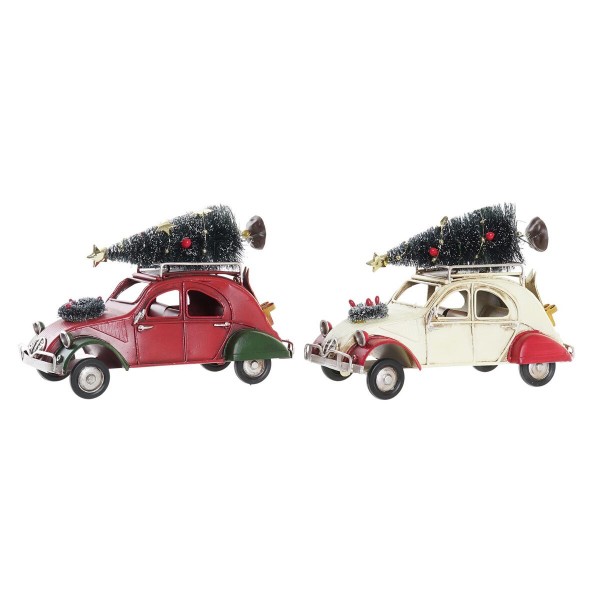 Χριστουγεννιάτικο Στολίδι DKD Home Decor Αυτοκίνητο Μέταλλο (16,5 x 7,5 x 10 cm) (x2)