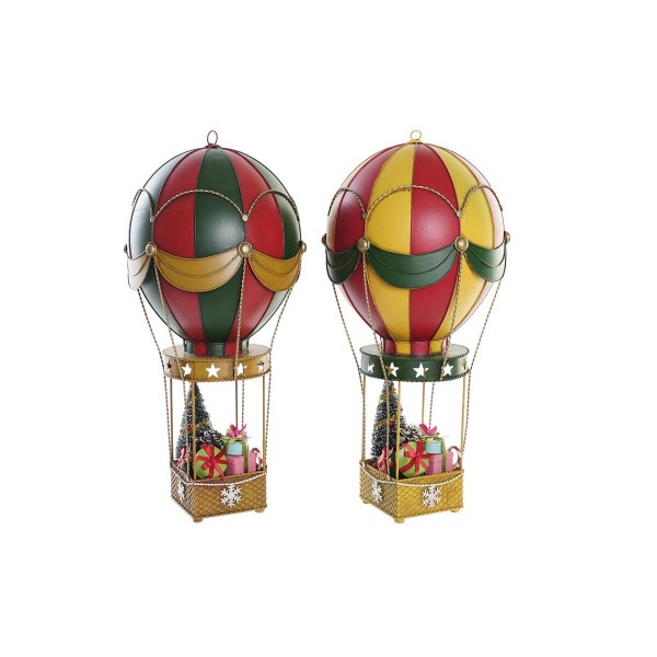 Χριστουγεννιάτικο Στολίδι DKD Home Decor Μπαλόνι Μέταλλο (25 x 25 x 54 cm) (x2)