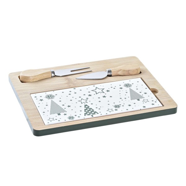 Σετ Ορεκτικών DKD Home Decor Λευκό Πράσινο Διακοσμητική κανάτα Πήλινα (24,5 x 20 x 1,2 cm)