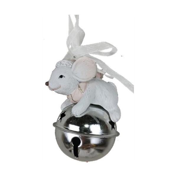Χριστουγεννιάτικο Στολίδι DKD Home Decor Ποντίκι Ρητίνη (7 x 4,5 x 9 cm) (x6)