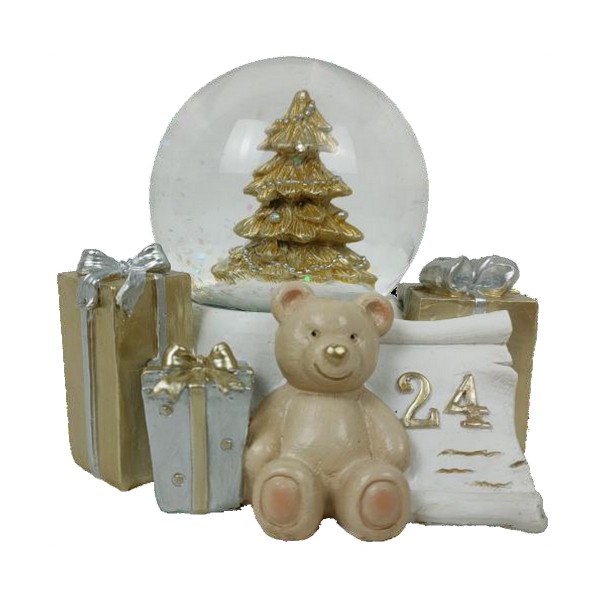Χριστουγεννιάτικο Στολίδι DKD Home Decor Ρητίνη Αρκούδα (11 x 9 x 9 cm) (x2)