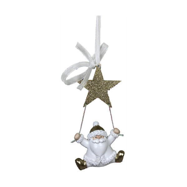 Χριστουγεννιάτικο Στολίδι DKD Home Decor Ρητίνη Άη Βασίλης (6,5 x 4 x 13,5 cm) (x6)