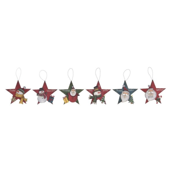 Χριστουγεννιάτικο Στολίδι DKD Home Decor Ξύλο (34 x 12 x 59 cm) (x6)