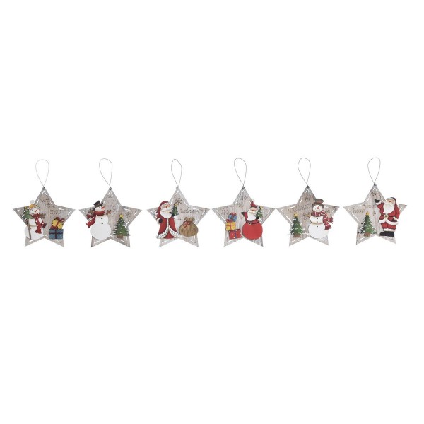 Χριστουγεννιάτικο Στολίδι DKD Home Decor Ξύλο (34 x 12 x 59 cm) (x6)