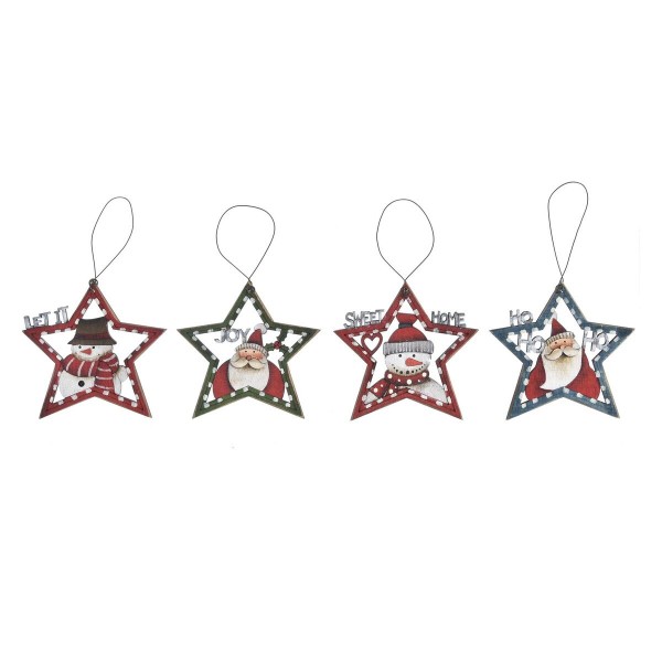 Χριστουγεννιάτικο Στολίδι DKD Home Decor Ξύλο (27 x 20 x 37,5 cm) (4 Μονάδες)