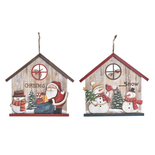 Χριστουγεννιάτικο Στολίδι DKD Home Decor Ξύλο (30 x 2 x 28 cm) (x2)