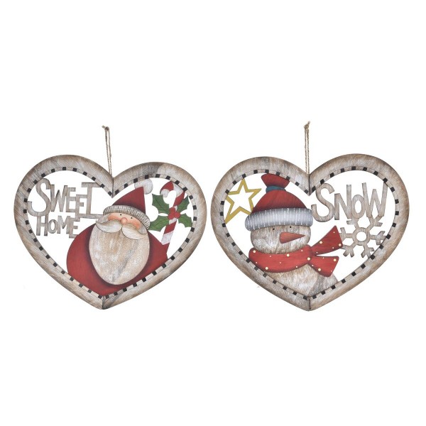 Χριστουγεννιάτικο Στολίδι DKD Home Decor Ξύλο (34,5 x 0,8 x 27,5 cm) (x2)