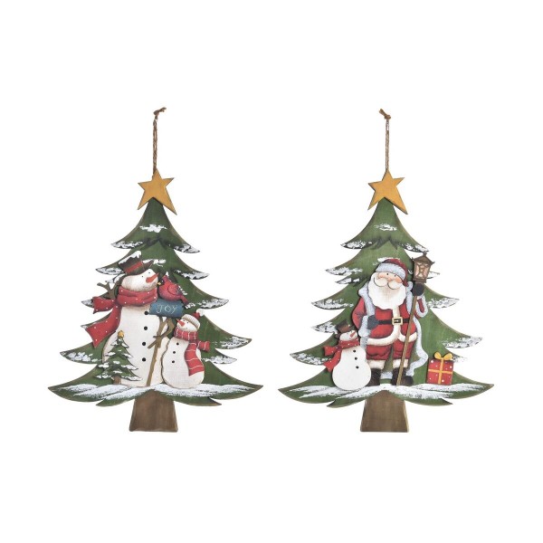 Χριστουγεννιάτικο Στολίδι DKD Home Decor Ξύλο (28,5 x 2 x 34,5 cm) (x2)
